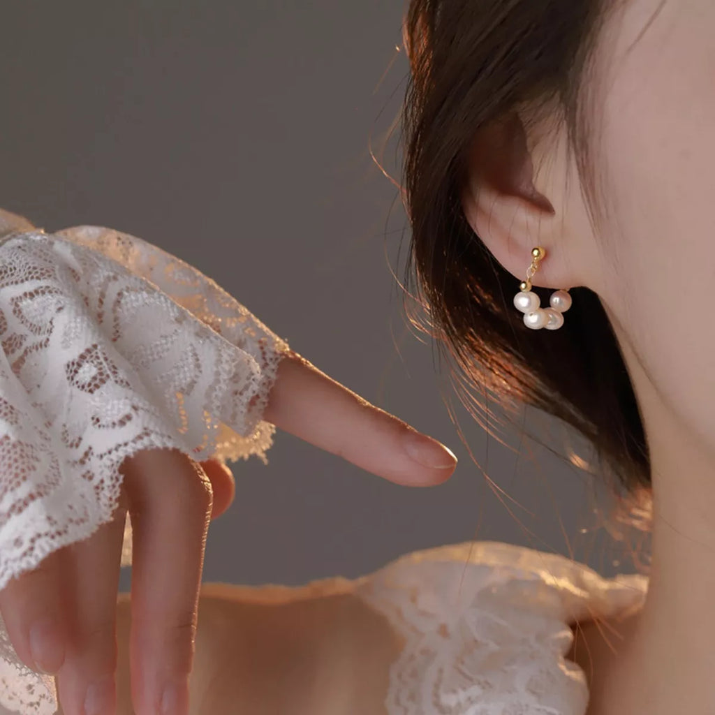 Freshwater Pearl Hoop Earrings 2