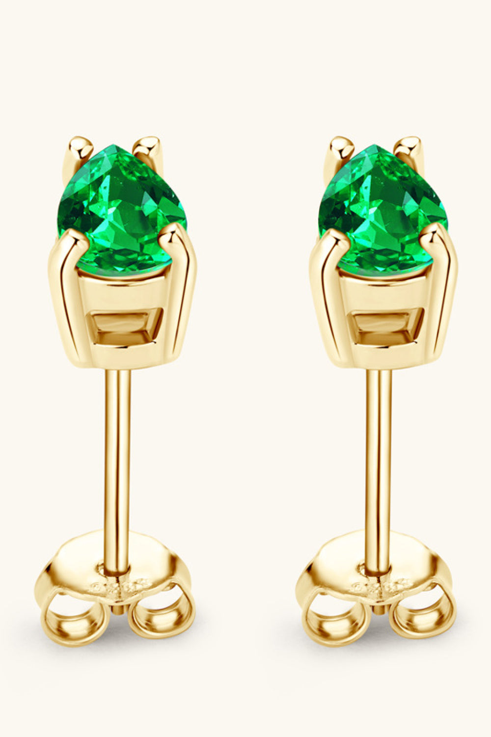 Lab-Grown Emerald Stud Earrings 4