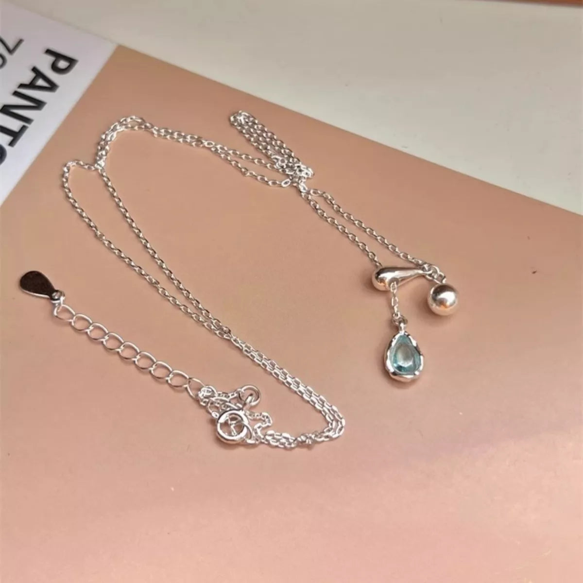 925 Sterling Silver Y-Shaped Drop Necklace 3