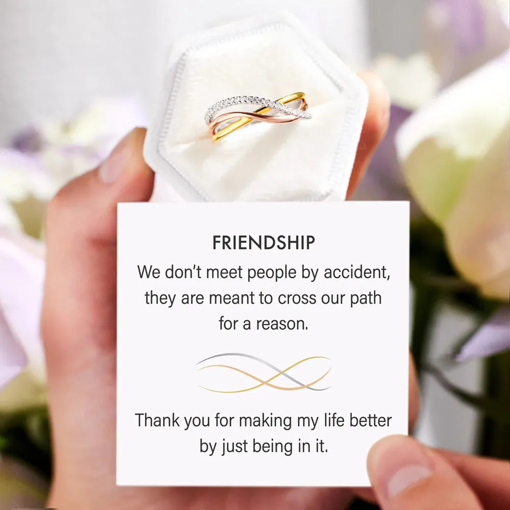 Crisscross Gold Plated 925 Sterling Silver Ring 6