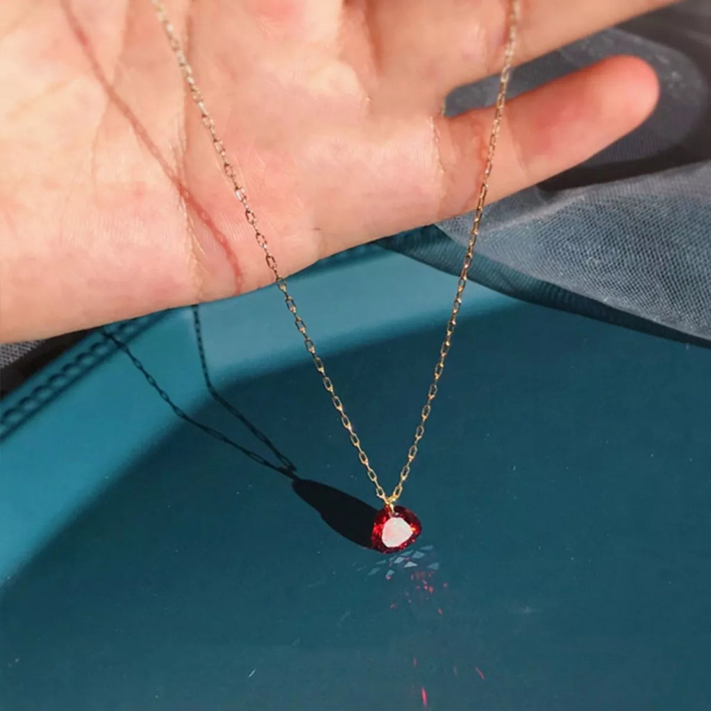 925 Sterling Silver Zircon Heart Necklace 3