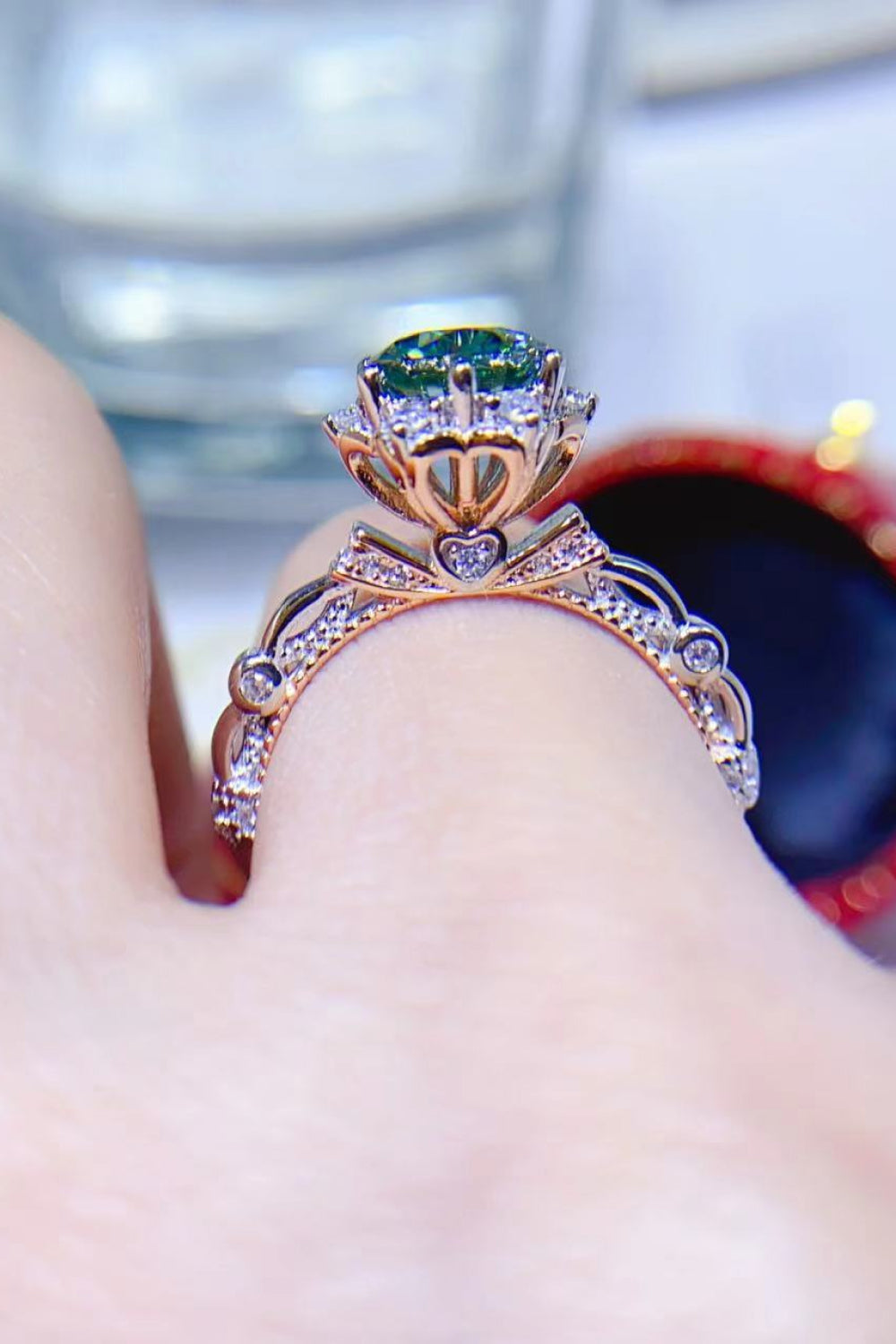 1 Carat Moissanite 925 Sterling Silver Ring 2