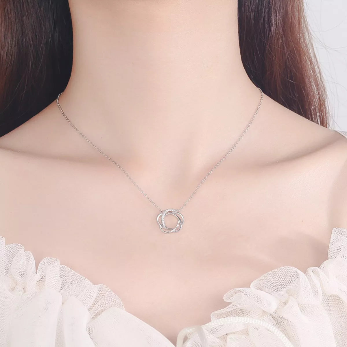 925 Sterling Silver Zircon Pendant Necklace 4