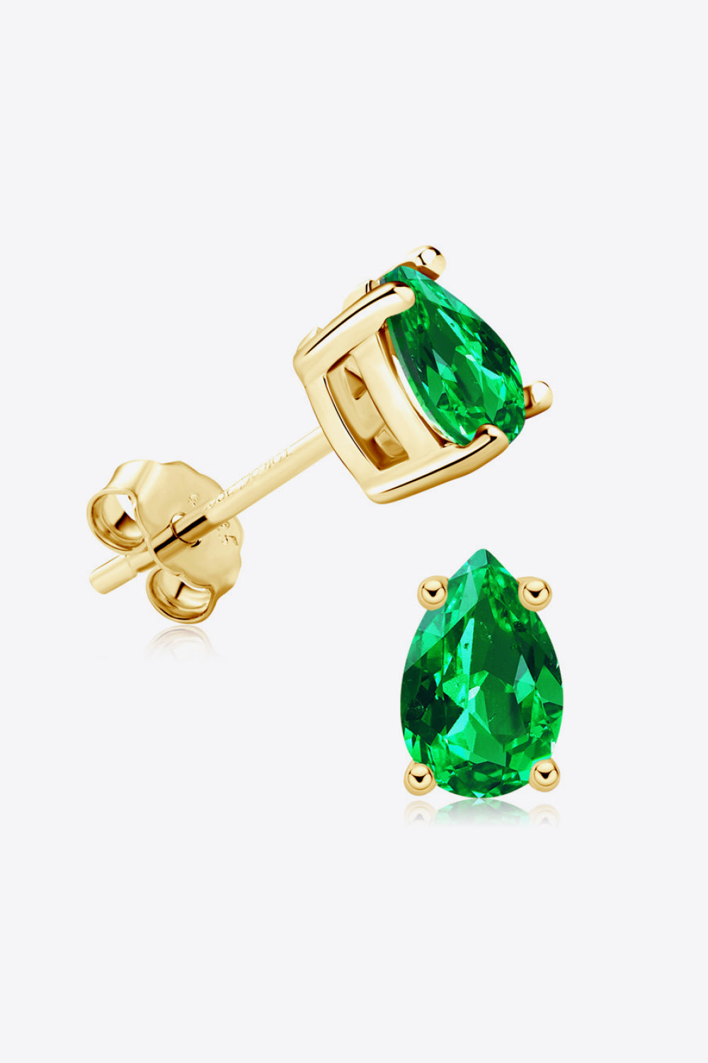 Lab-Grown Emerald Stud Earrings 1