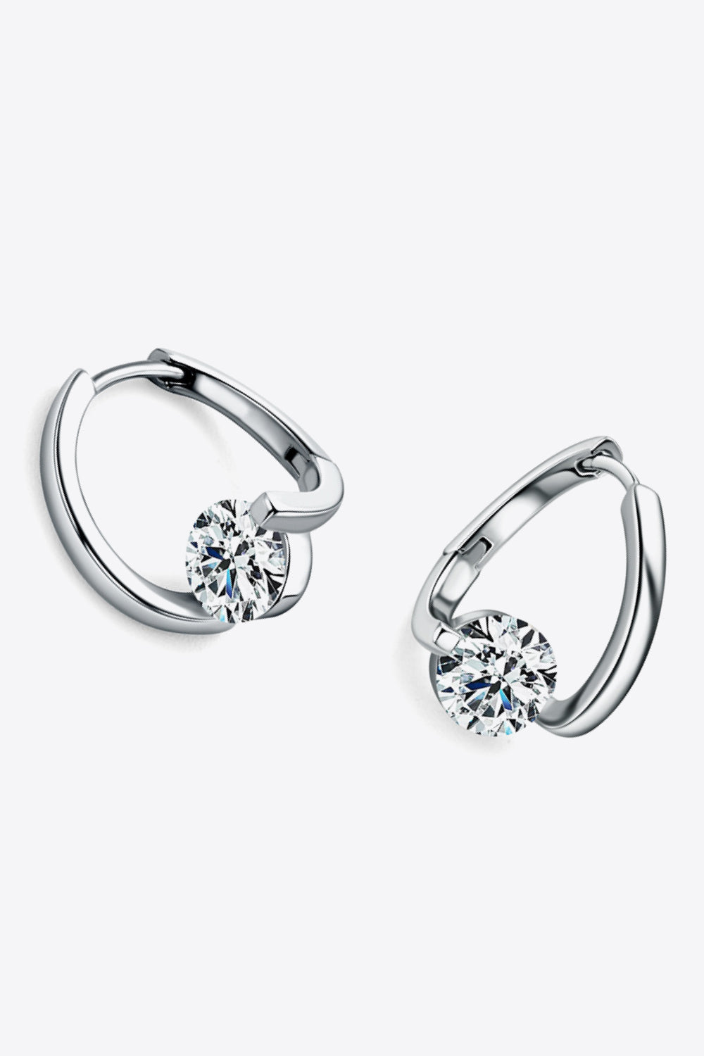 2 Carat Moissanite 925 Sterling Silver Heart Earrings 3