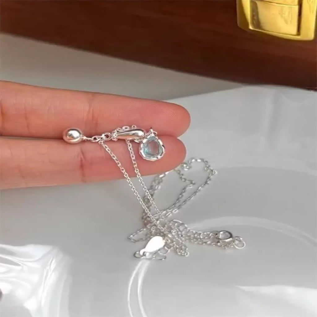 925 Sterling Silver Y-Shaped Drop Necklace 2