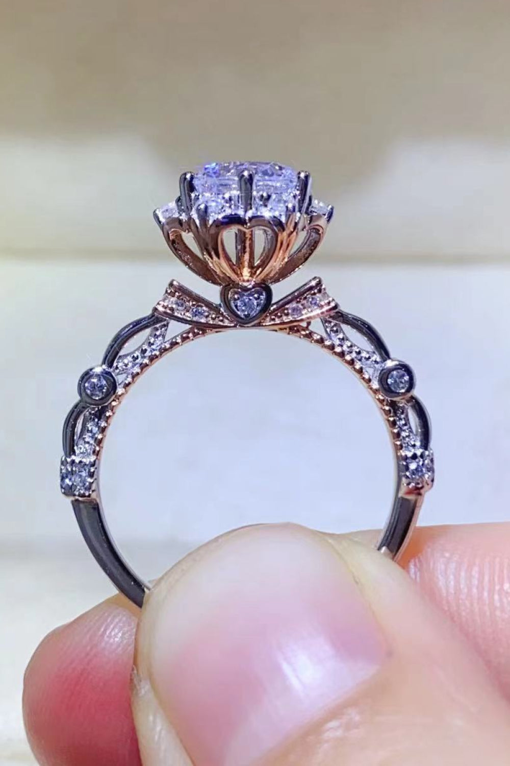 1 Carat Moissanite 925 Sterling Silver Ring 5