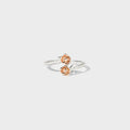 Rose Shape Inlaid Zircon Bypass Ring 3