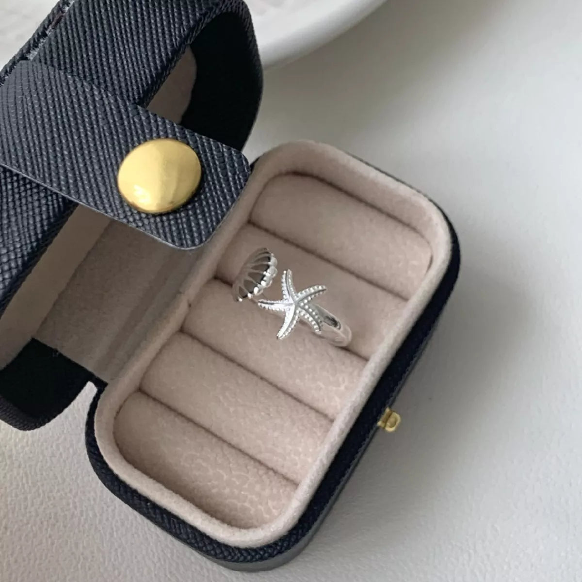 Starfish & Seashell Open Ring 3