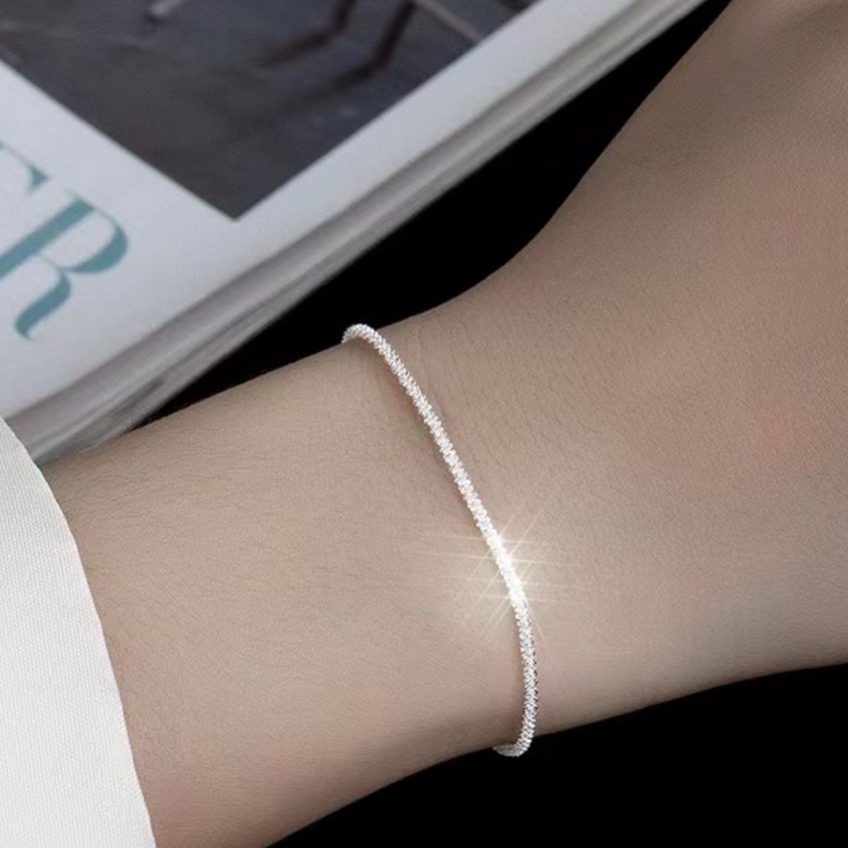 925 Sterling Silver Chain Adjustable Bracelet 4