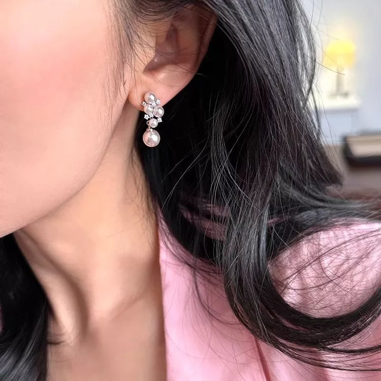 Pearl Cluster Earrings 2