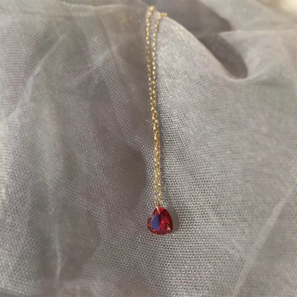 925 Sterling Silver Zircon Heart Necklace. 6