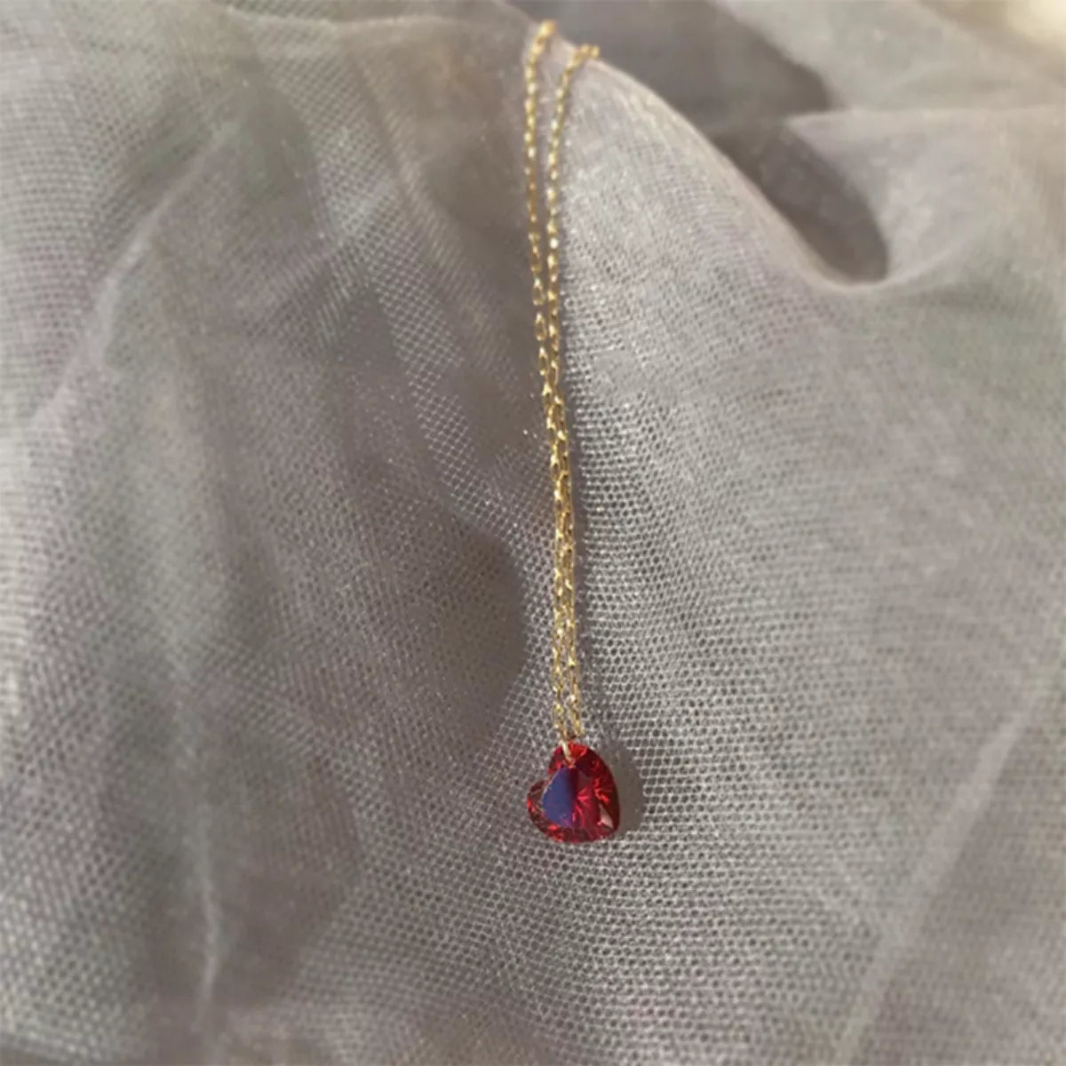 925 Sterling Silver Zircon Heart Necklace. 6