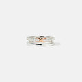 Double-Layered Zircon 925 Sterling Silver Ring 2