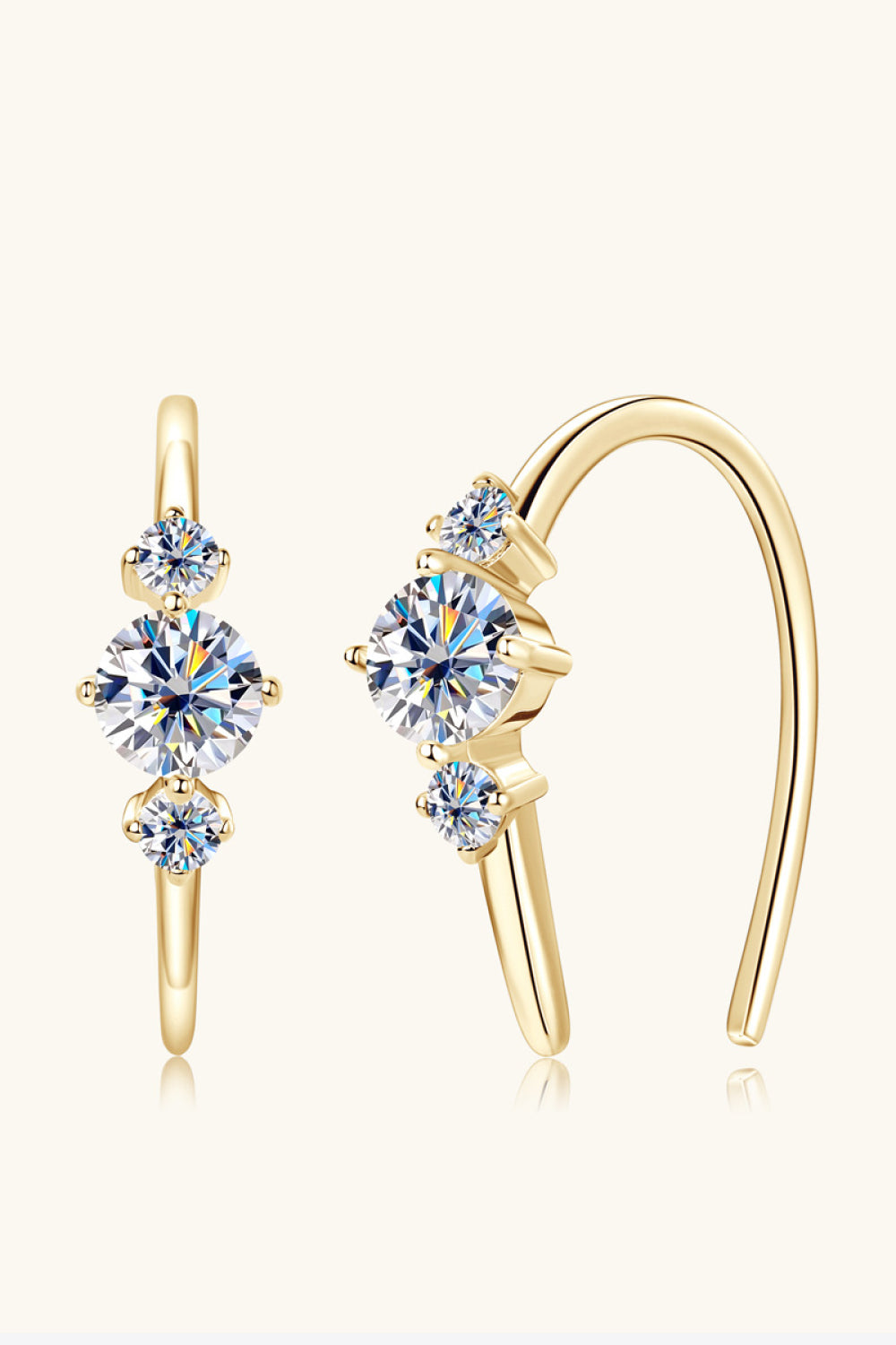 Moissanite 925 Sterling Silver Earrings 1
