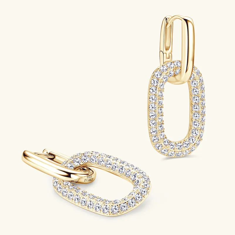 2.16 Carat Moissanite 925 Sterling Silver Earrings 3