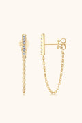 oissanite 925 Sterling Silver Connected Earrings 6