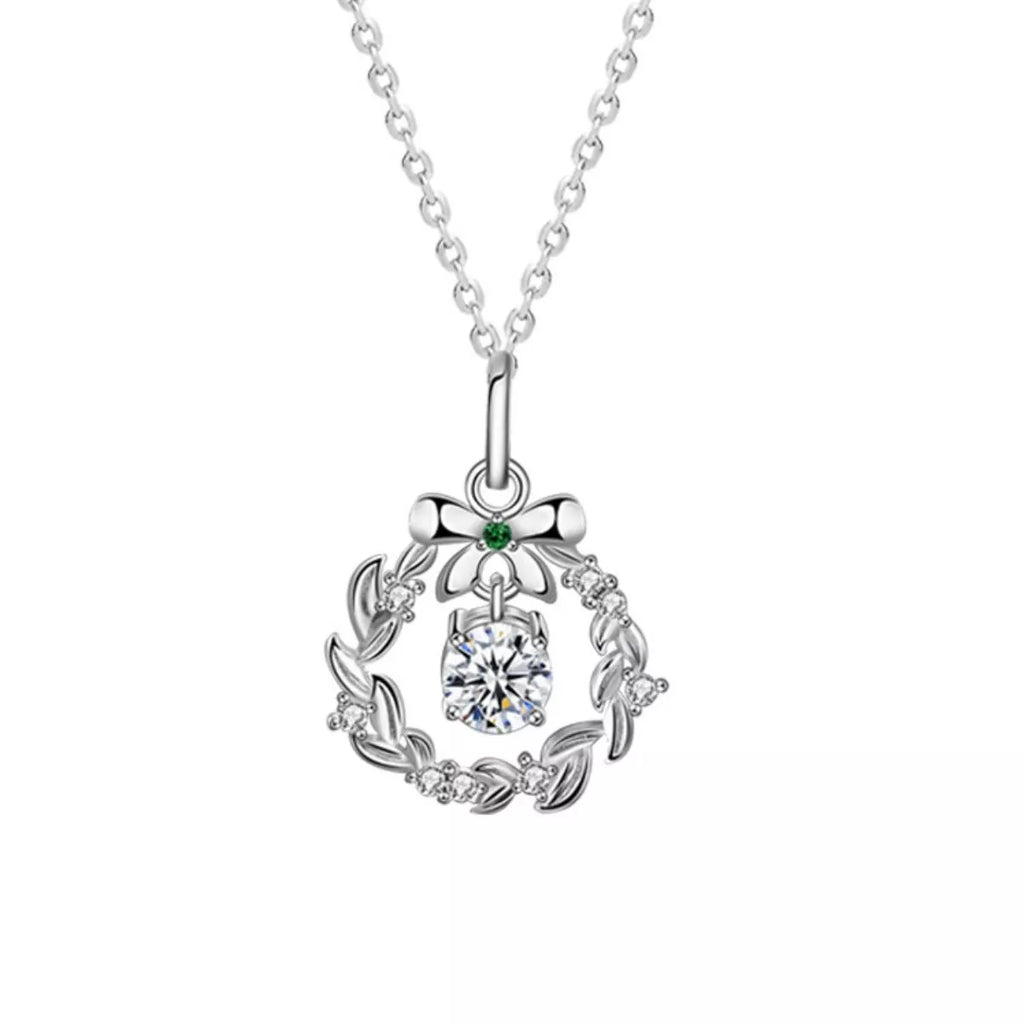 925 Sterling Silver Moissanite Pendant Necklace 4