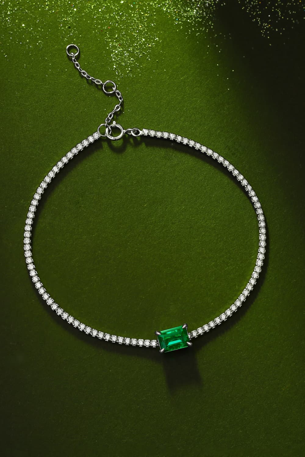Adored 1 Carat Lab-Grown Emerald Bracelet 2