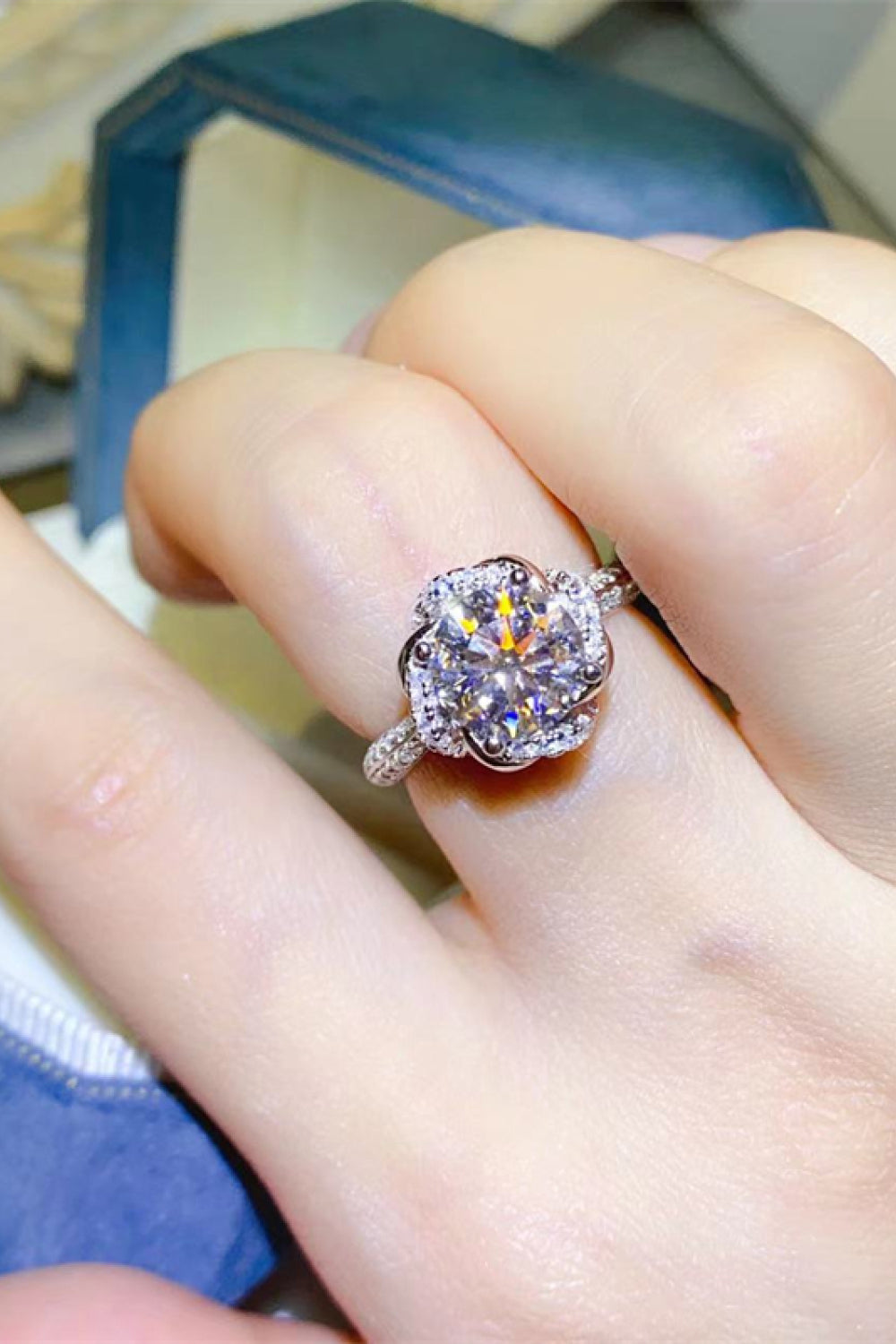 2 Carat Moissanite 925 Sterling Silver Ring 2