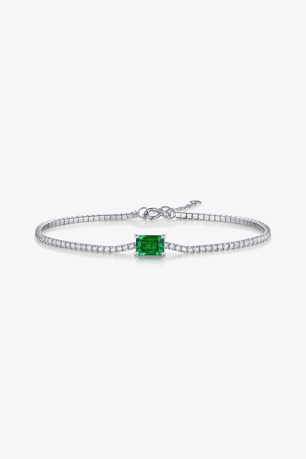 Adored 1 Carat Lab-Grown Emerald Bracelet 4