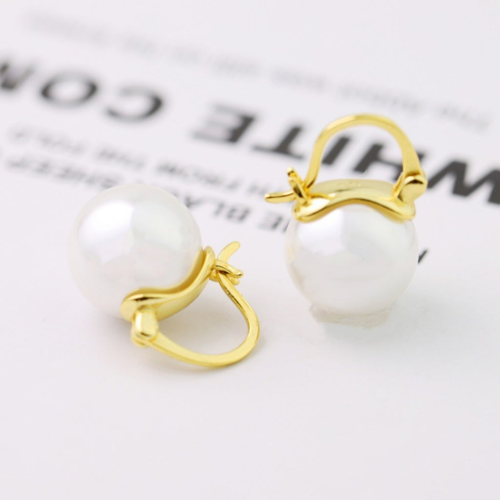 18K Gold-Plated Pearl Earrings 7
