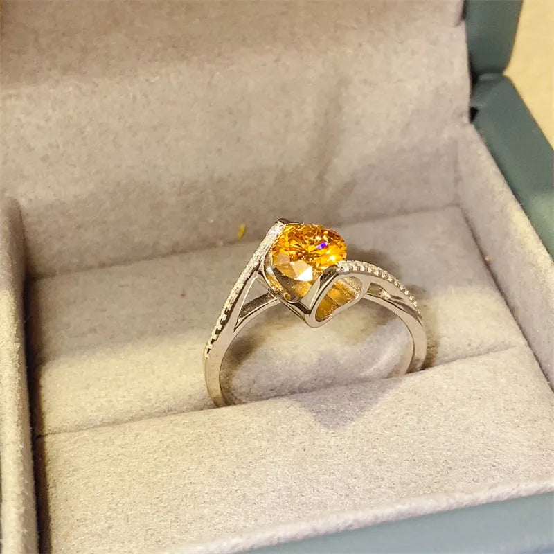 1 Carat Moissanite 925 Sterling Silver Ring 5