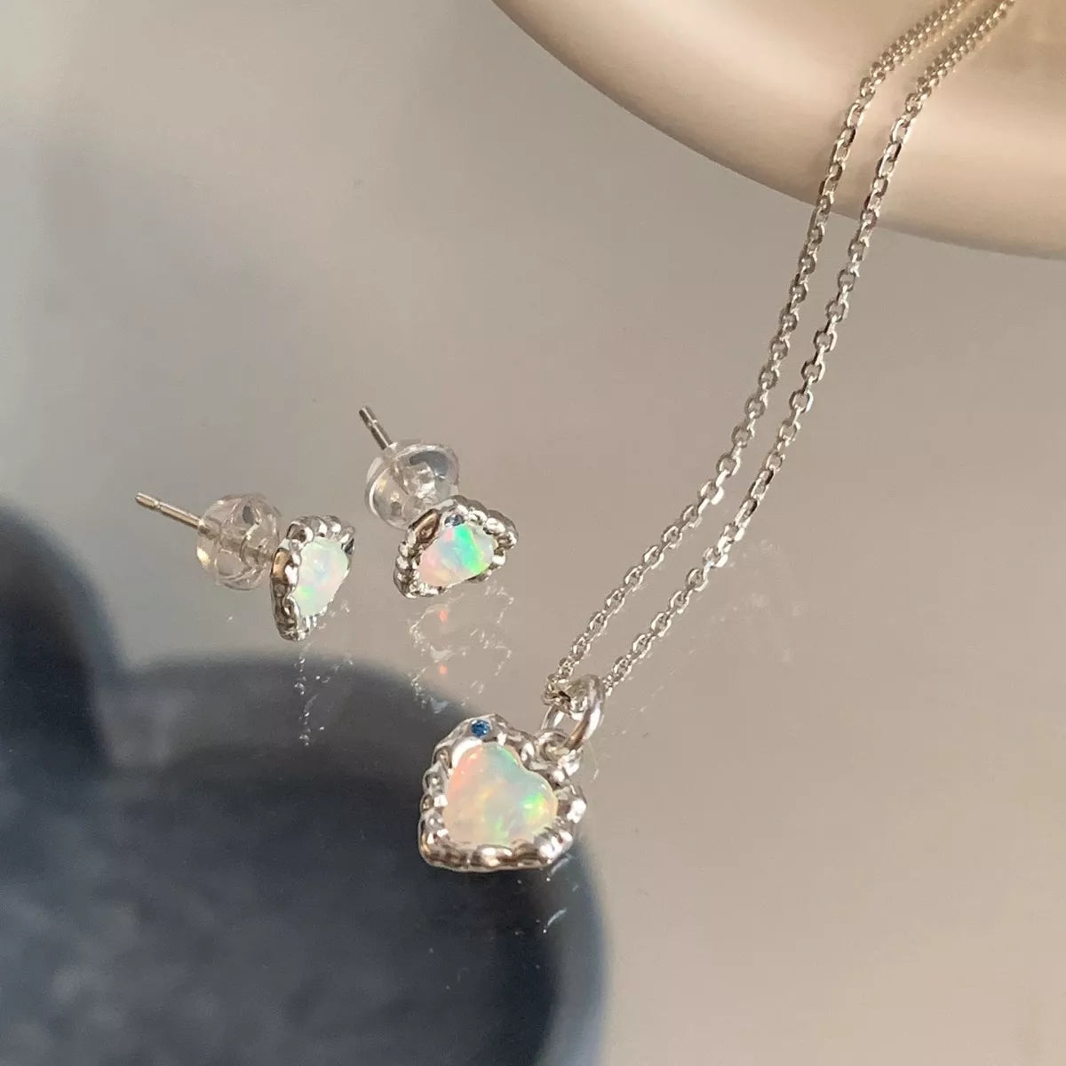 925 Sterling Silver Zircon Heart Necklace 6