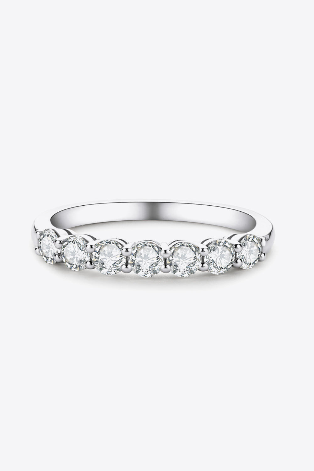 Can't Stop Your Shine Moissanite Platinum-Plated Ring featuring sparkling moissanite stones set in sleek platinum-plated band.