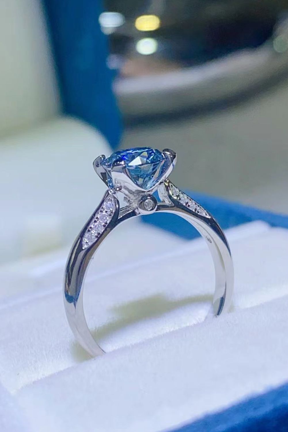1 Carat Moissanite 4-Prong Ring 3