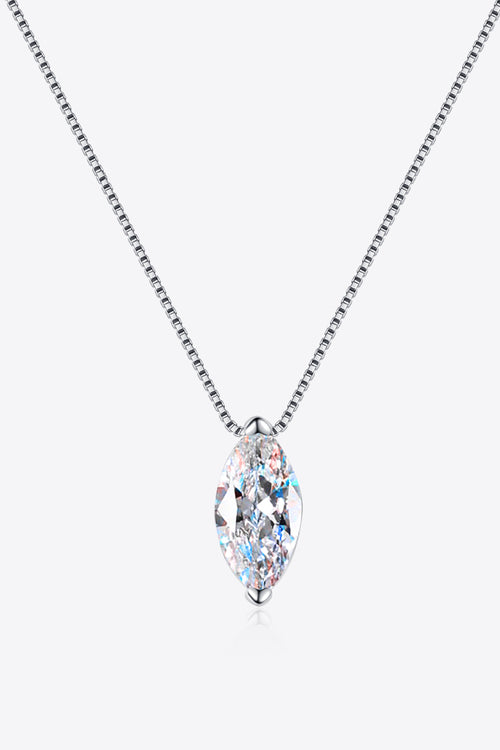 1 Carat Moissanite 925 Sterling Silver Necklace 1