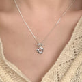 925 Sterling Silver Heart Toggle Clasp Necklace 1
