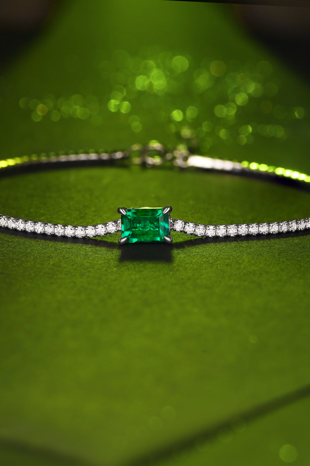 Adored 1 Carat Lab-Grown Emerald Bracelet 3