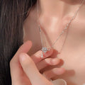 925 Sterling Silver Zircon Heart Necklace 1