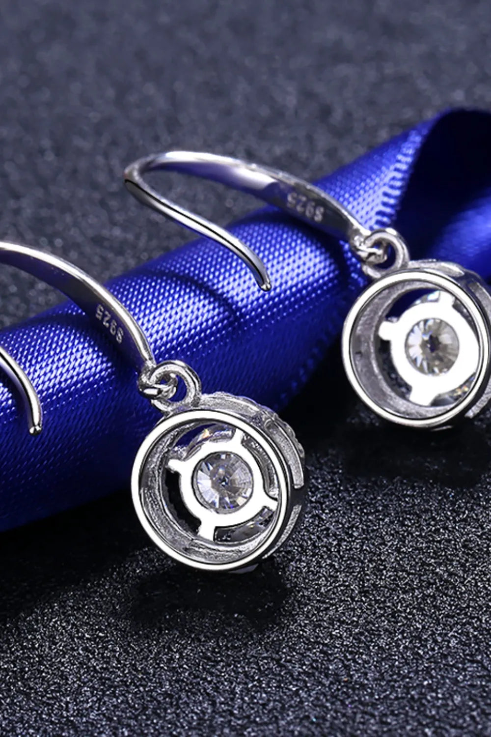 1 Carat Moissanite 925 Sterling Silver Drop Earrings 3