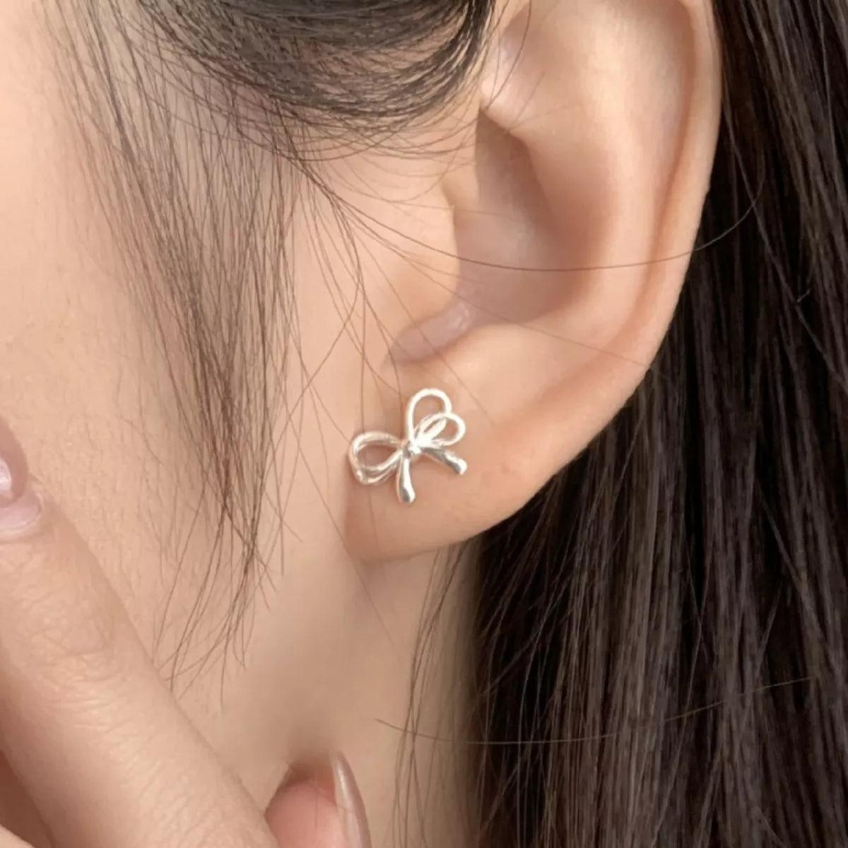 925 Sterling Silver Bow Earrings 5