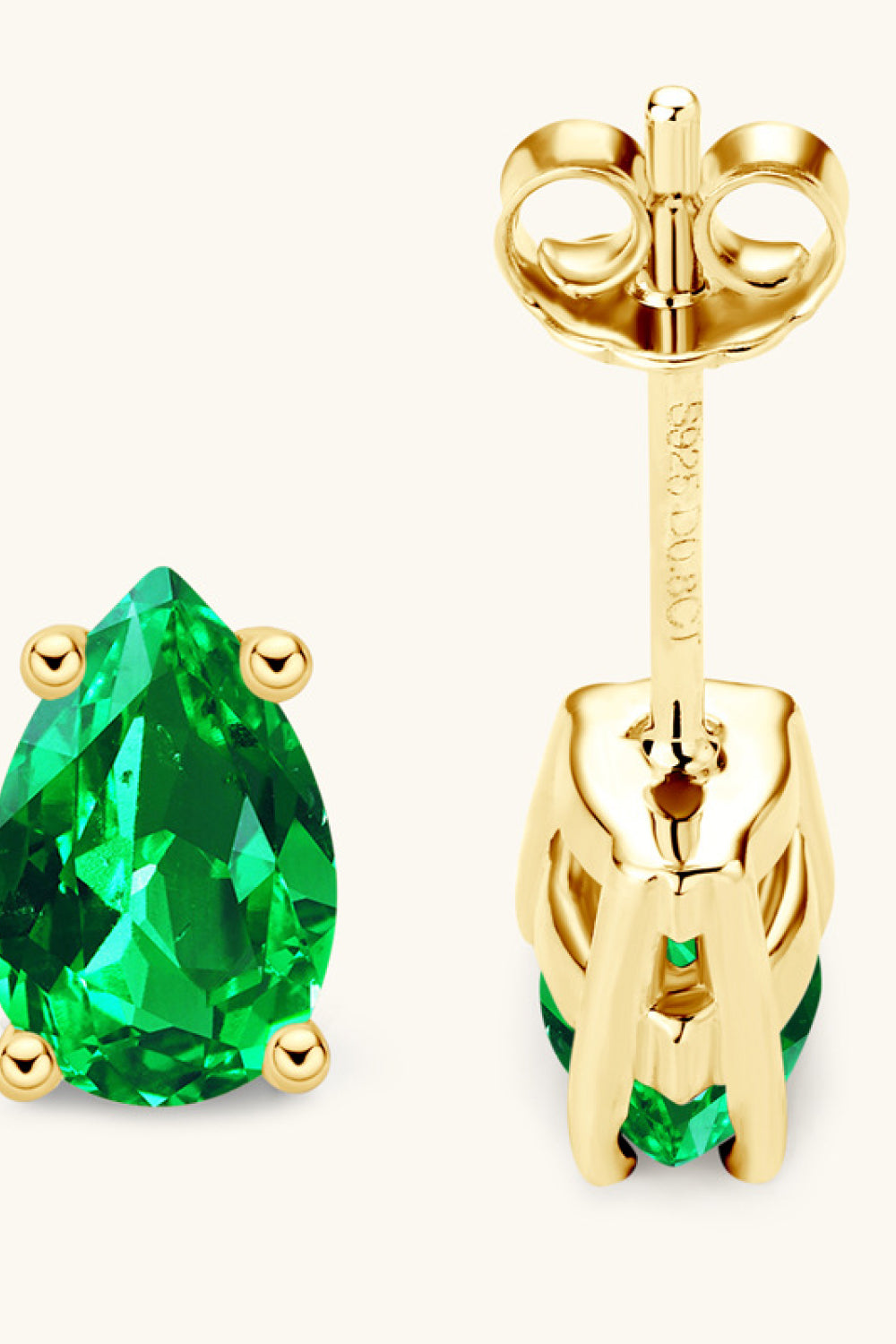 Lab-Grown Emerald Stud Earrings 2