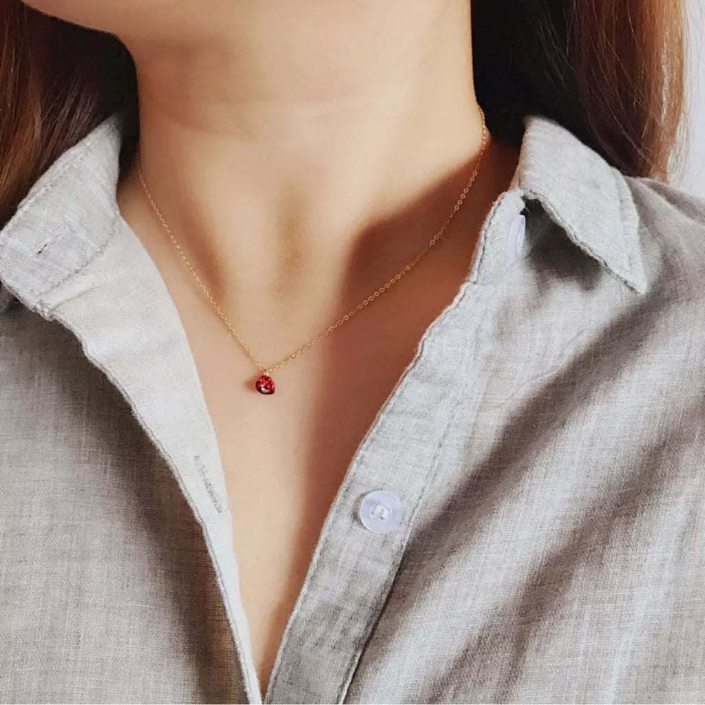 925 Sterling Silver Zircon Heart Necklace 2