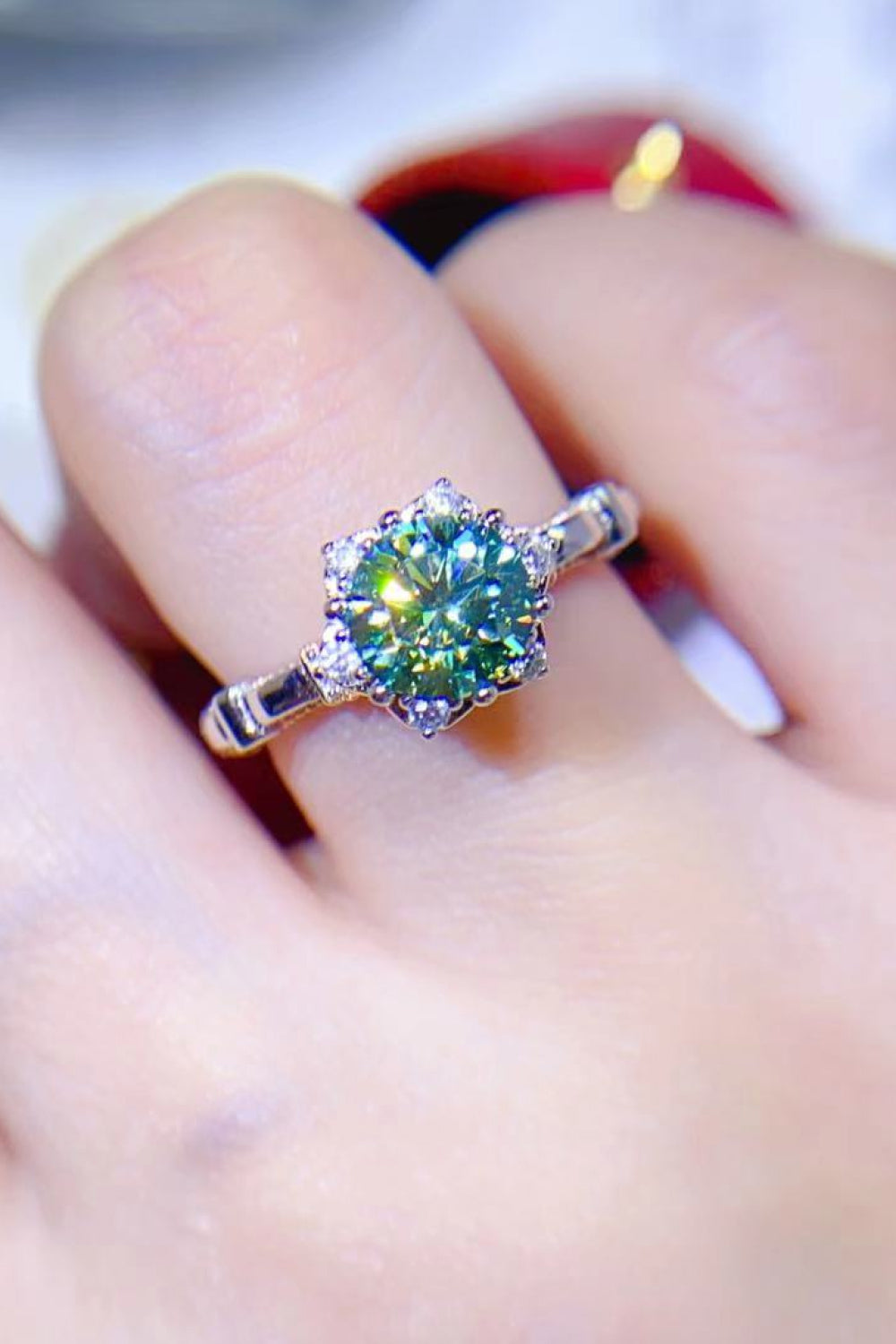 1 Carat Moissanite 925 Sterling Silver Ring 1