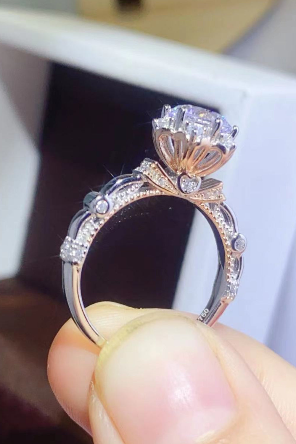 1 Carat Moissanite 925 Sterling Silver Ring 6