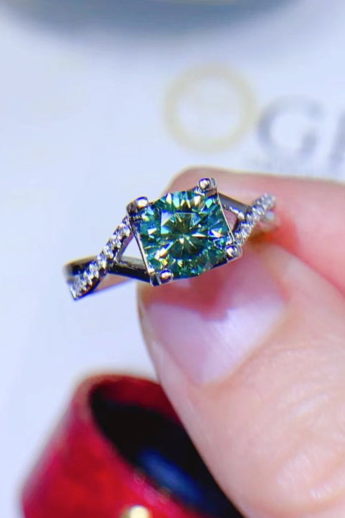 1 Carat Moissanite 925 Sterling Silver Ring 2