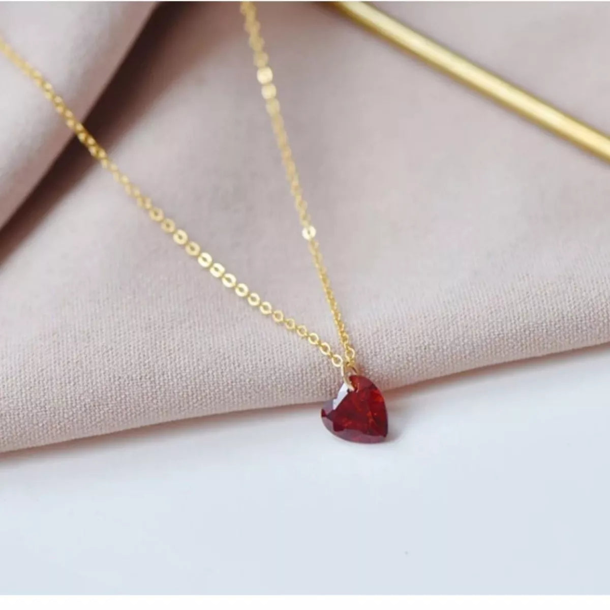 925 Sterling Silver Zircon Heart Necklace 8