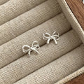 925 Sterling Silver Bow Earrings 1