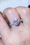 1 Carat Moissanite Heart Ring 2