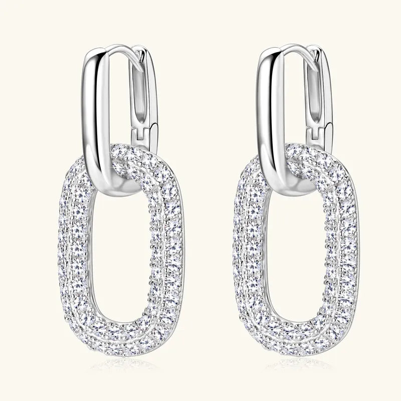 2.16 Carat Moissanite 925 Sterling Silver Earrings 1
