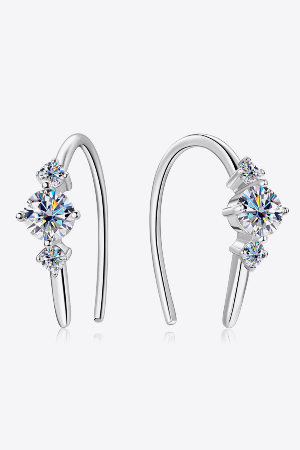 Moissanite 925 Sterling Silver Earrings 4