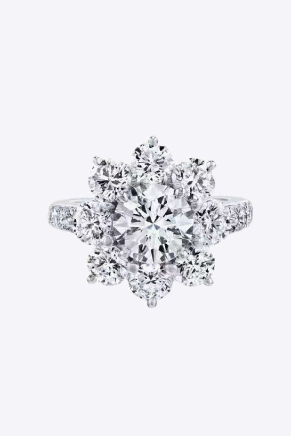 1 Carat Moissanite Flower Ring 5