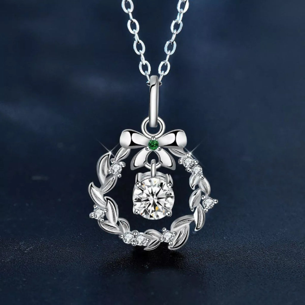 925 Sterling Silver Moissanite Pendant Necklace 3