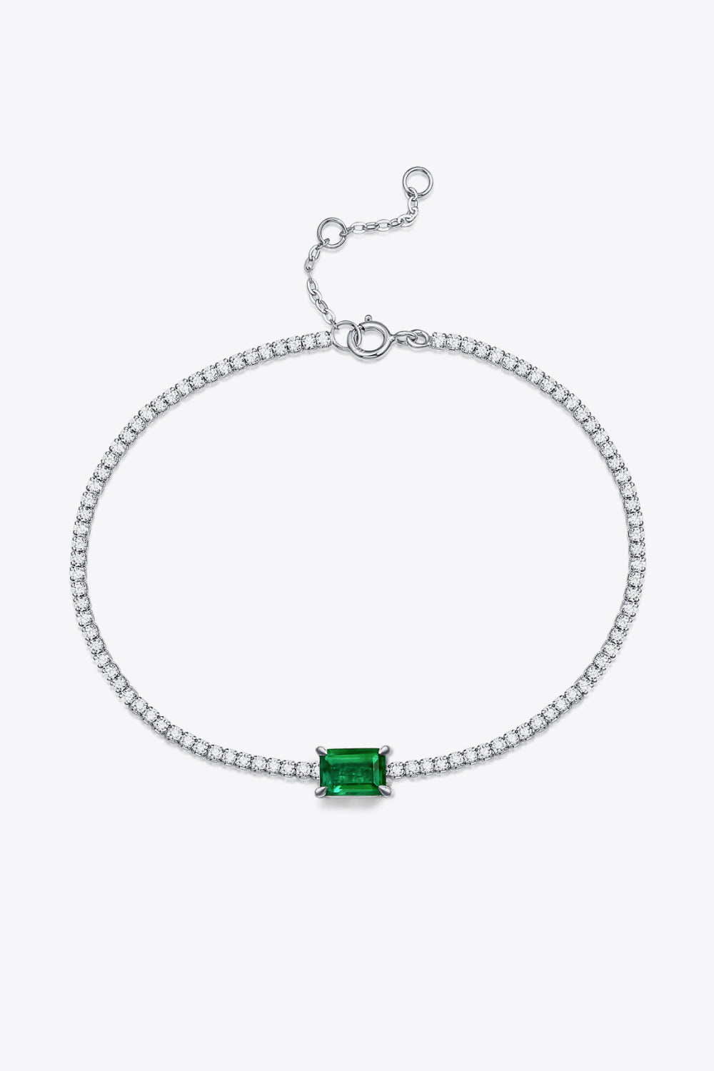 Adored 1 Carat Lab-Grown Emerald Bracelet 5