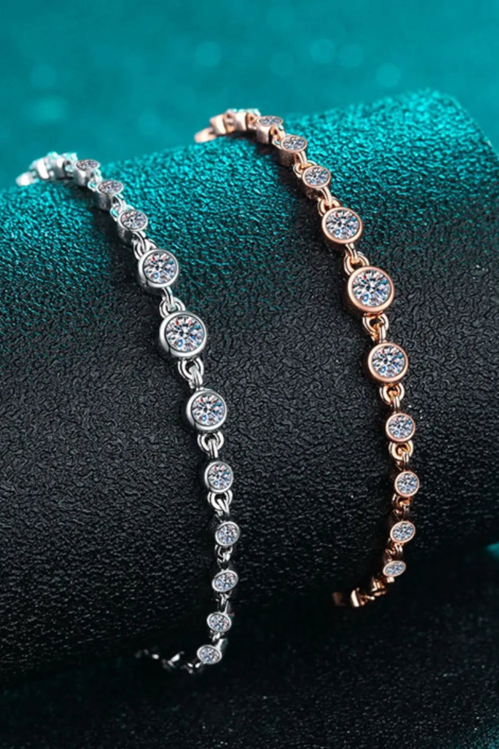 925 sterling silver Inlaid moissanite bracelet 1